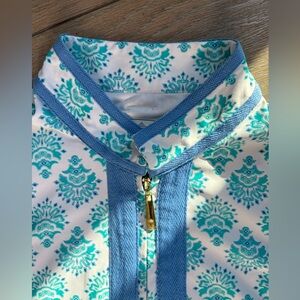 Short sleeve UPF 50 1/2 front zip top